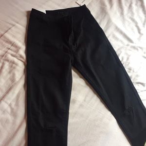 American Bazi Black lightly ripped Jeans